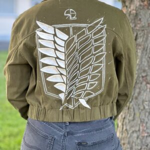 customisation veste personnalisée style manga – SNK - peinture textile sur jean