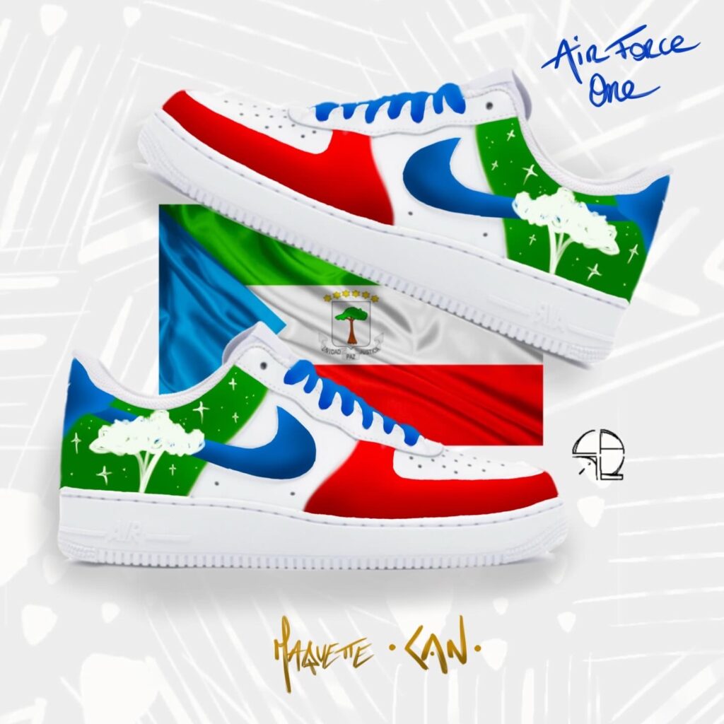 design custom unique Guinée Equatoriale, pour air force one - personnalisable - création i.Wura Design - by Carol Laforet