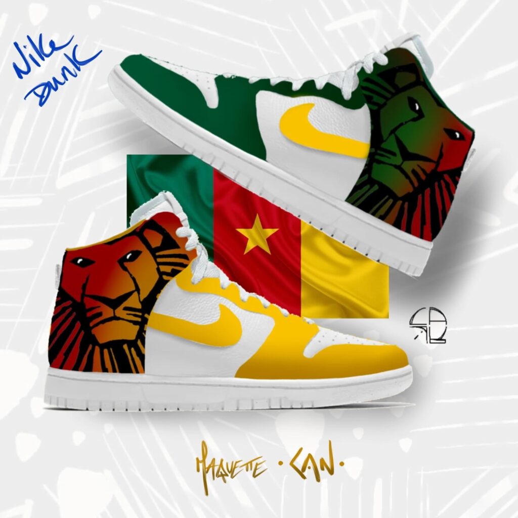 design custom unique Cameroun, pour nike dunk - personnalisable - création i.Wura Design - by Carol Laforet