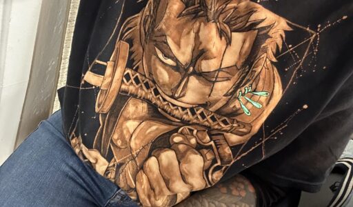 customisation à la javel - inspiration manga - roronoa zoro - one piece